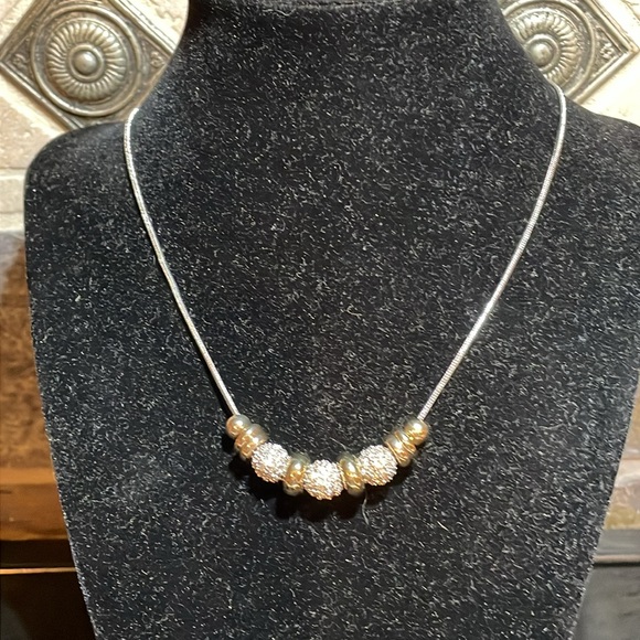 NWT Proper Mix necklace from Premier designs in silver and gold with crystals - Picture 2 of 5